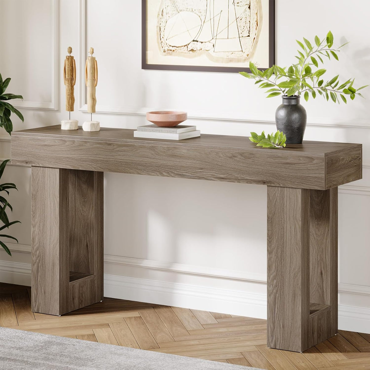 63 Inches Farmhouse Console Table