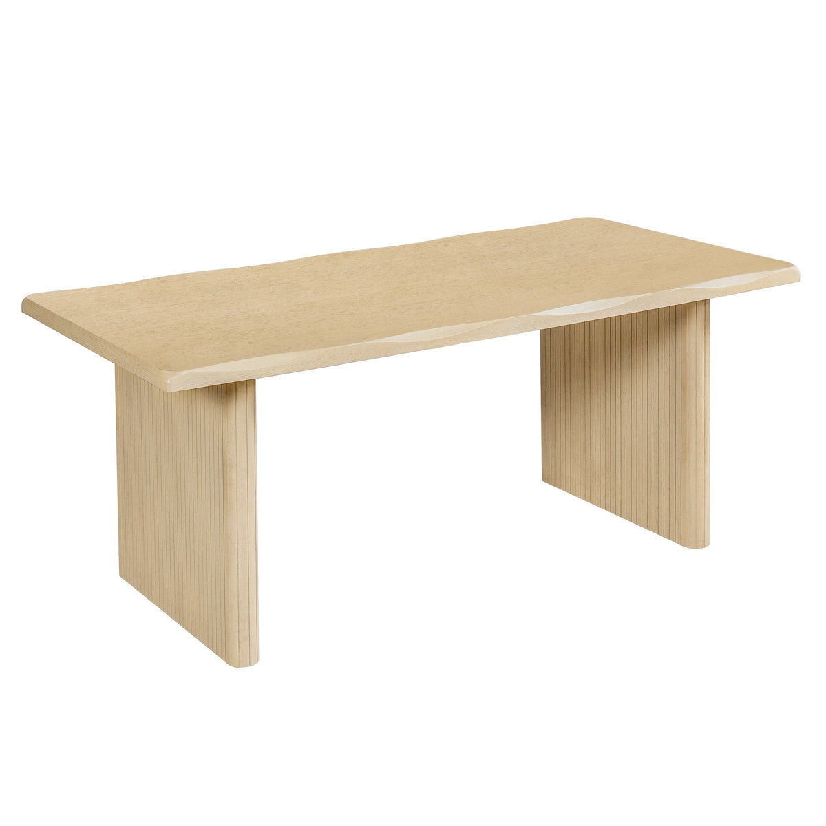 5-Piece Indoor Dining Set, 68.75" MDF Dining Table & 4 Rubber Wood Chairs