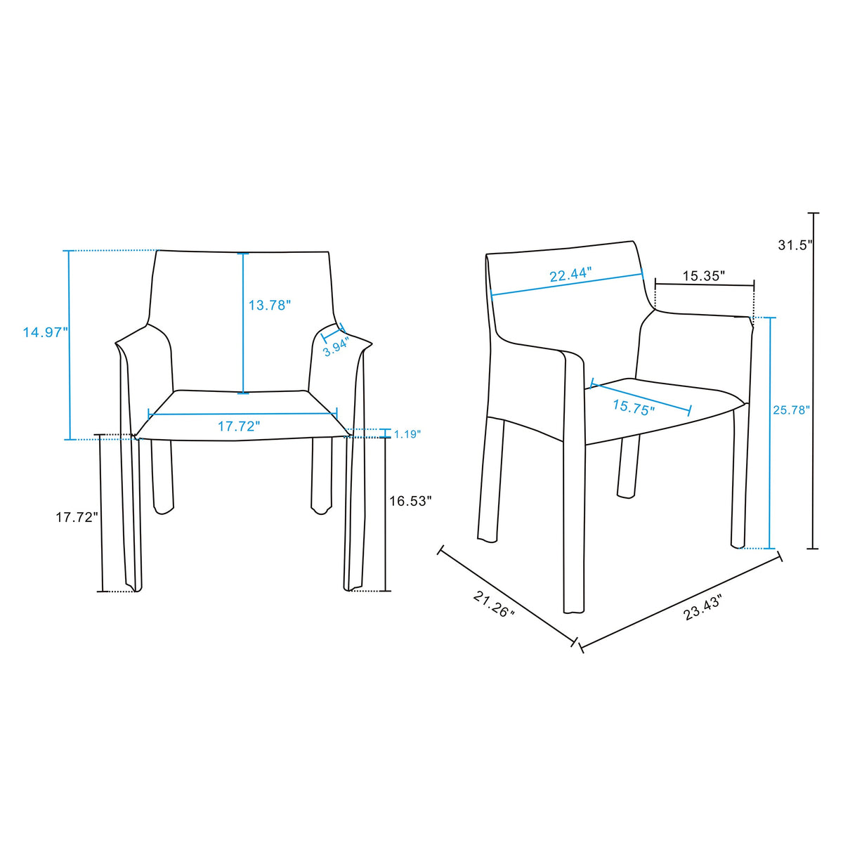 Vogue Vegan Leather Dining Chair