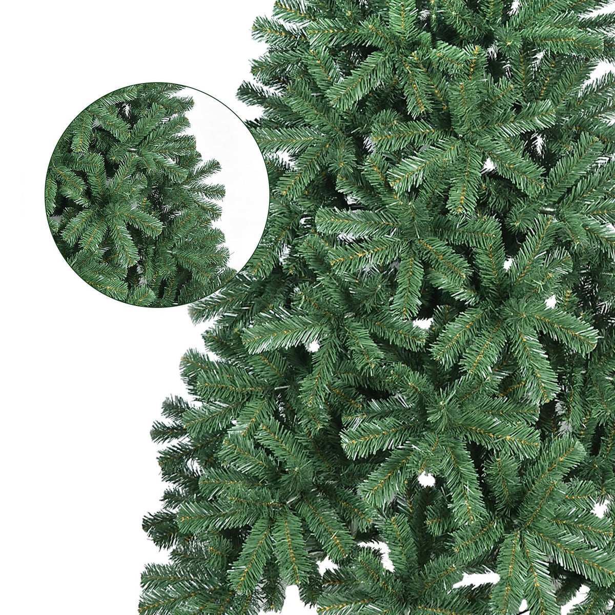 7FT Artificial Christmas Tree with 774 PVC Tips, Hinged Structure & Metal Stand