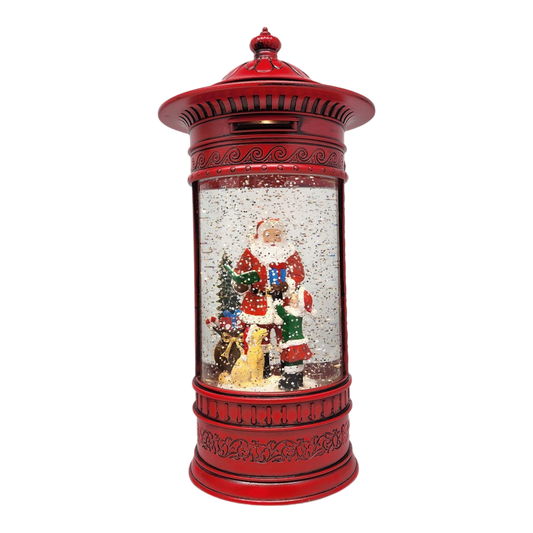 Magical Santa WaterGlobe Vintage Mailbox