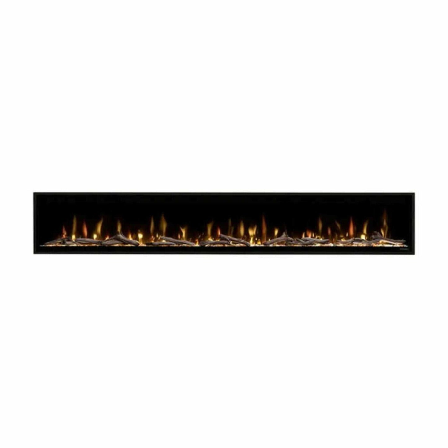 Dimplex Ignite Evolve Built-In Frosted Tumbled Glass Linear Electric Fireplace With Heat Boost System & Trim Kit (SAK59214)