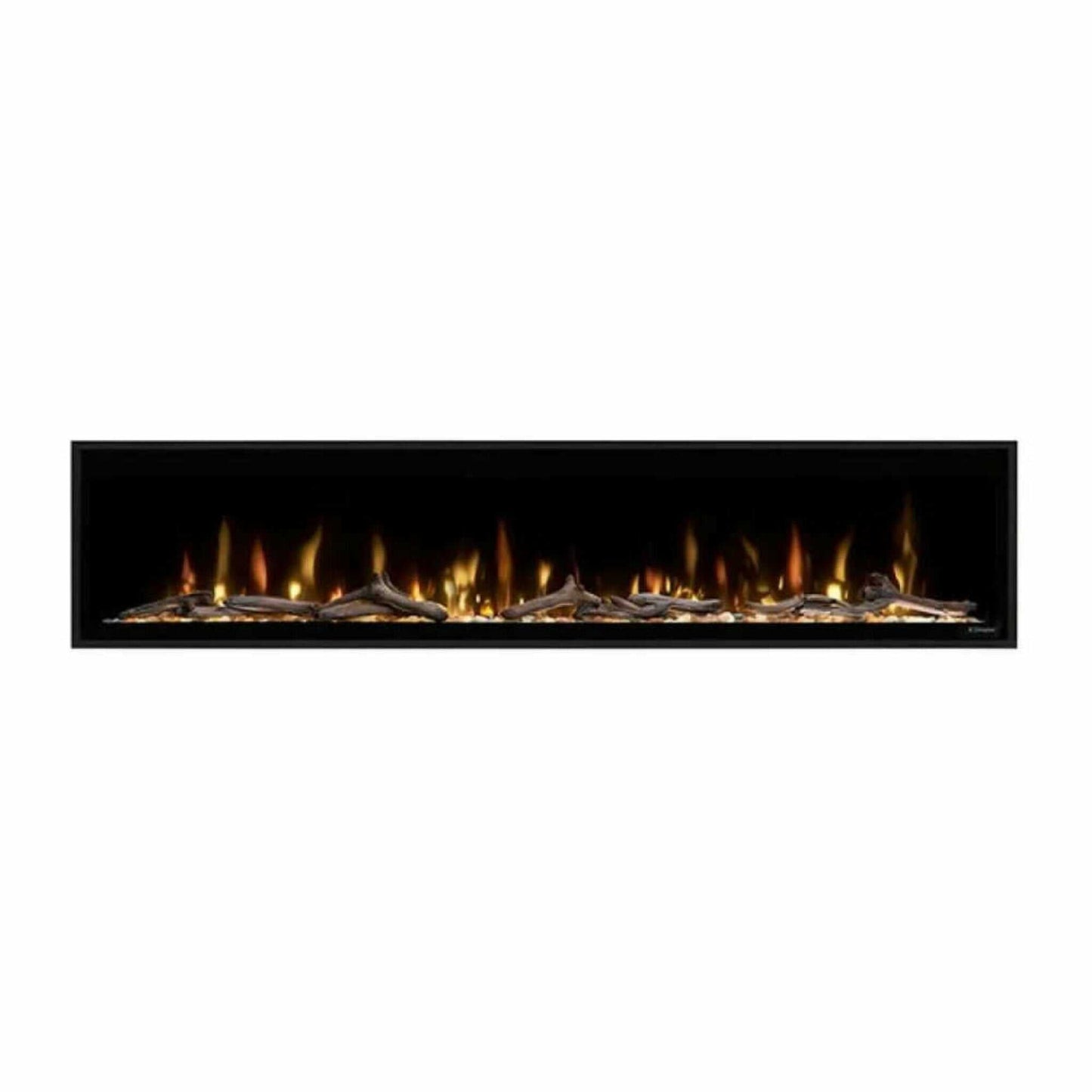 Dimplex Ignite Evolve Built-In Frosted Tumbled Glass Linear Electric Fireplace With Heat Boost System & Trim Kit (SAK59214)