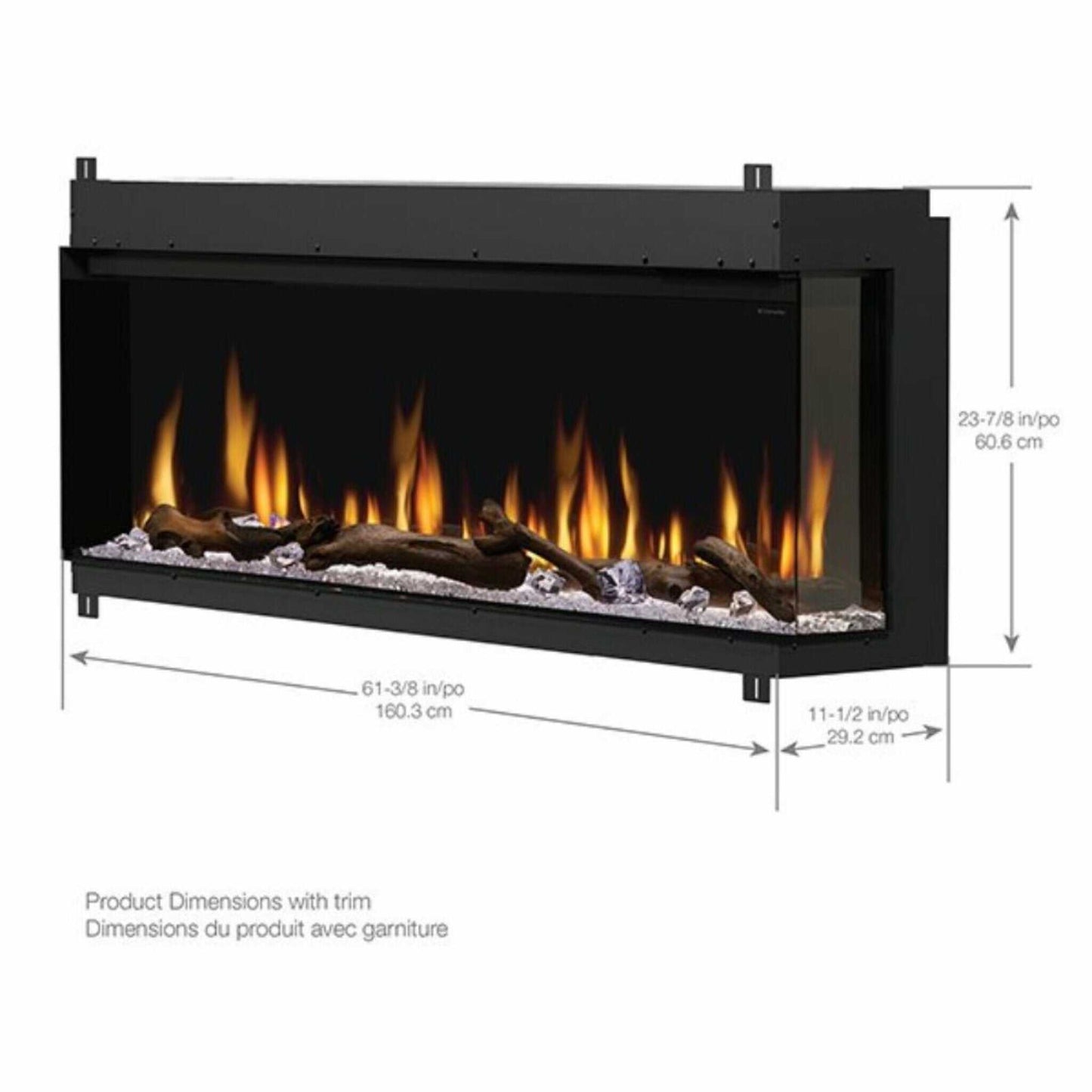 Dimplex IgniteXL Bold 60" Built-In Linear Modern Electric Fireplace With Multi Colored Flames [XLF6017-XD] (SAK90413)