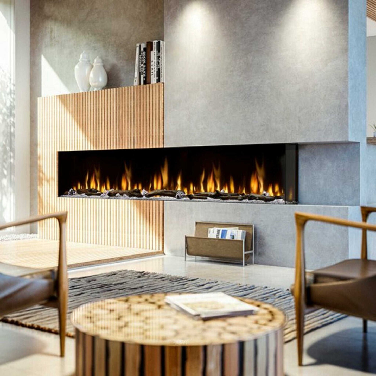 Dimplex IgniteXL Bold 100" Smart Linear Multi Side View Built-In Electric Fireplace [XLF10017-XD] (SAK72359)