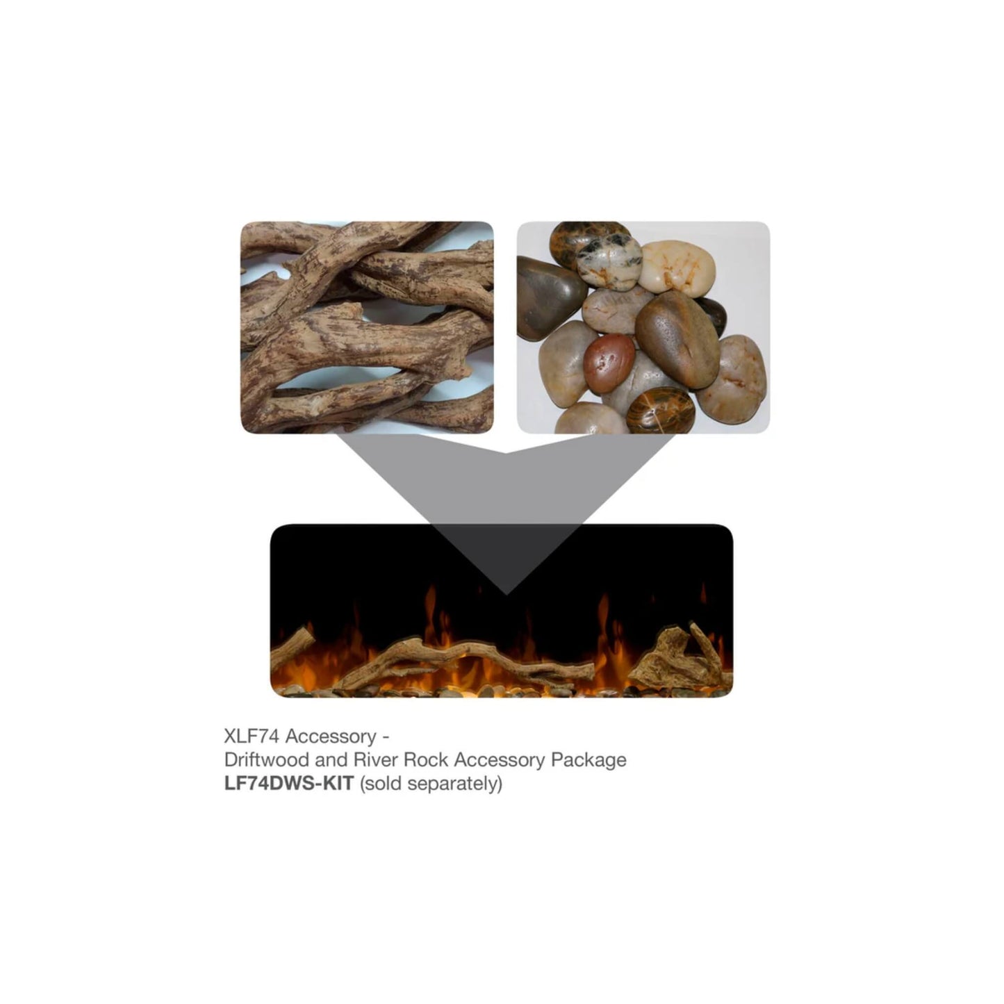 Dimplex IgniteXL 74" Premium Built-In Linear Electric Fireplace With Integrated Heater Fan [XLF74] (SAK14736)