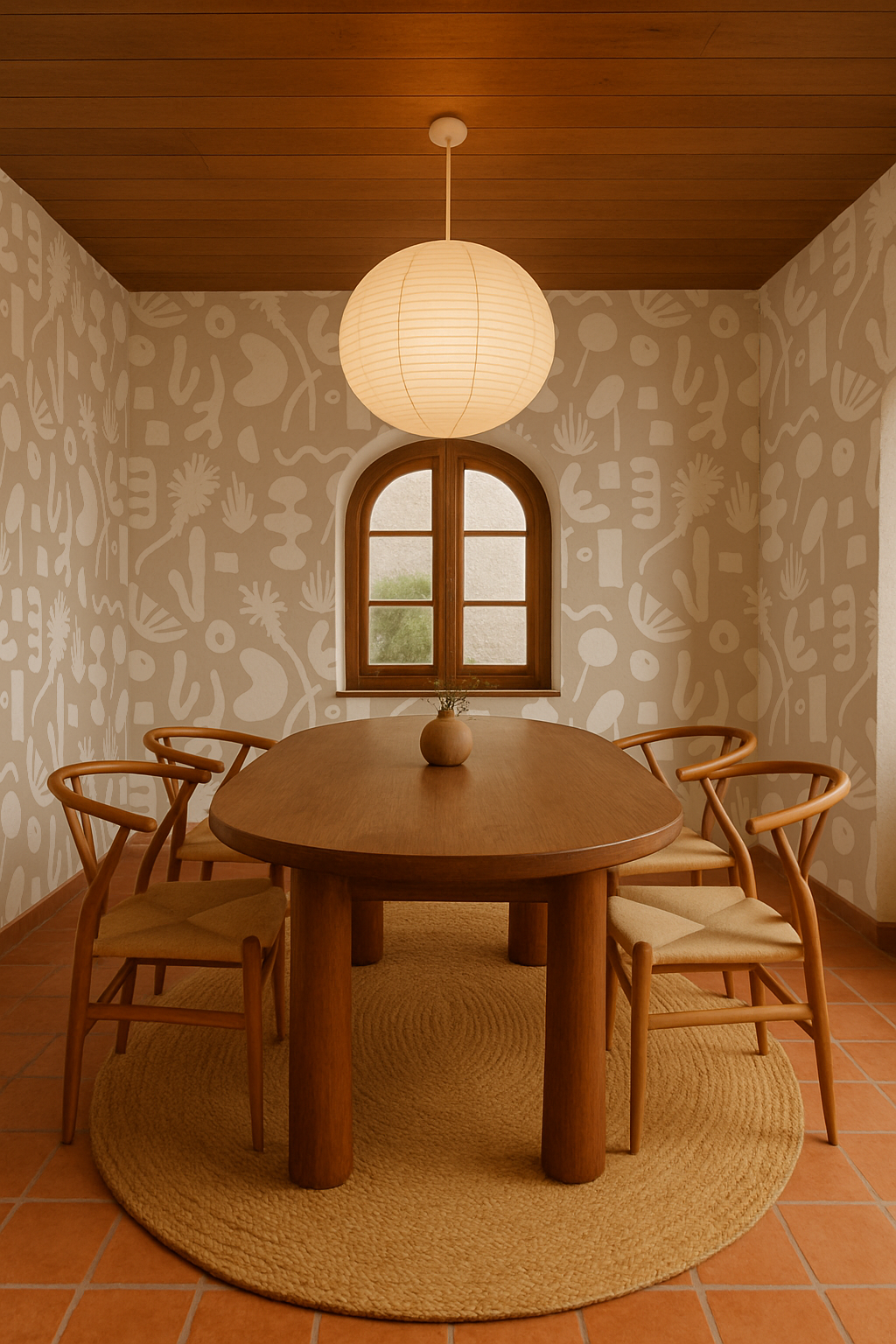 Pool Side Wallpaper, tan and white