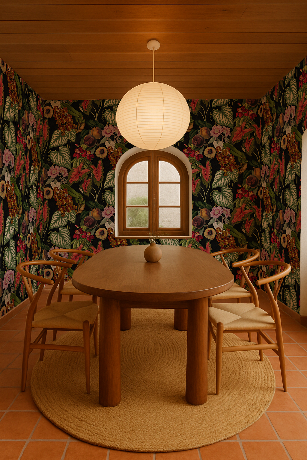 Cali Tropicale Wallpaper, black