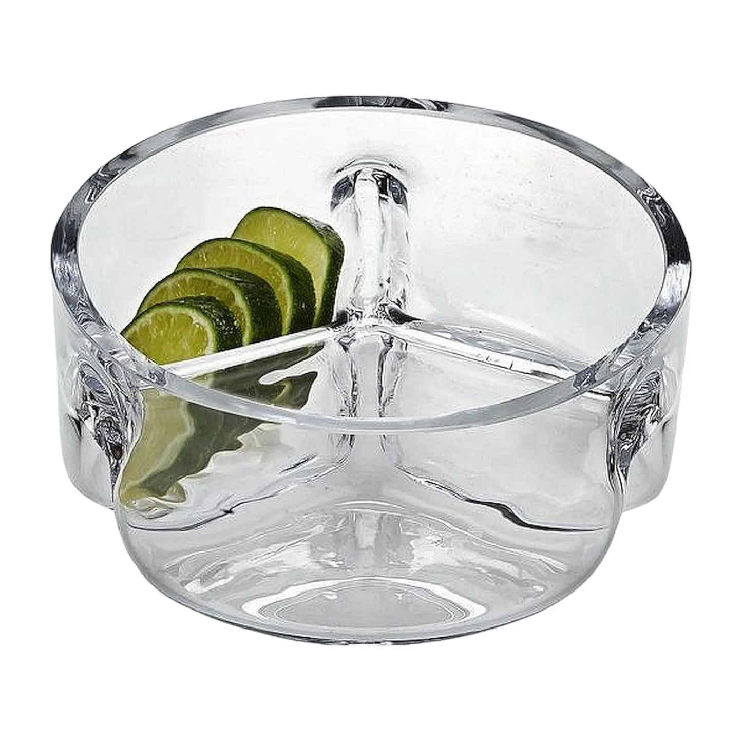 Divided Serving Bowl |Trista Crystal Three Section Serving Bowl