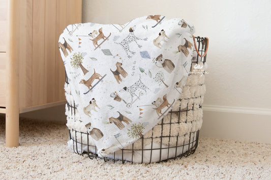 Baby Dogs - Vintage Baby Blanket