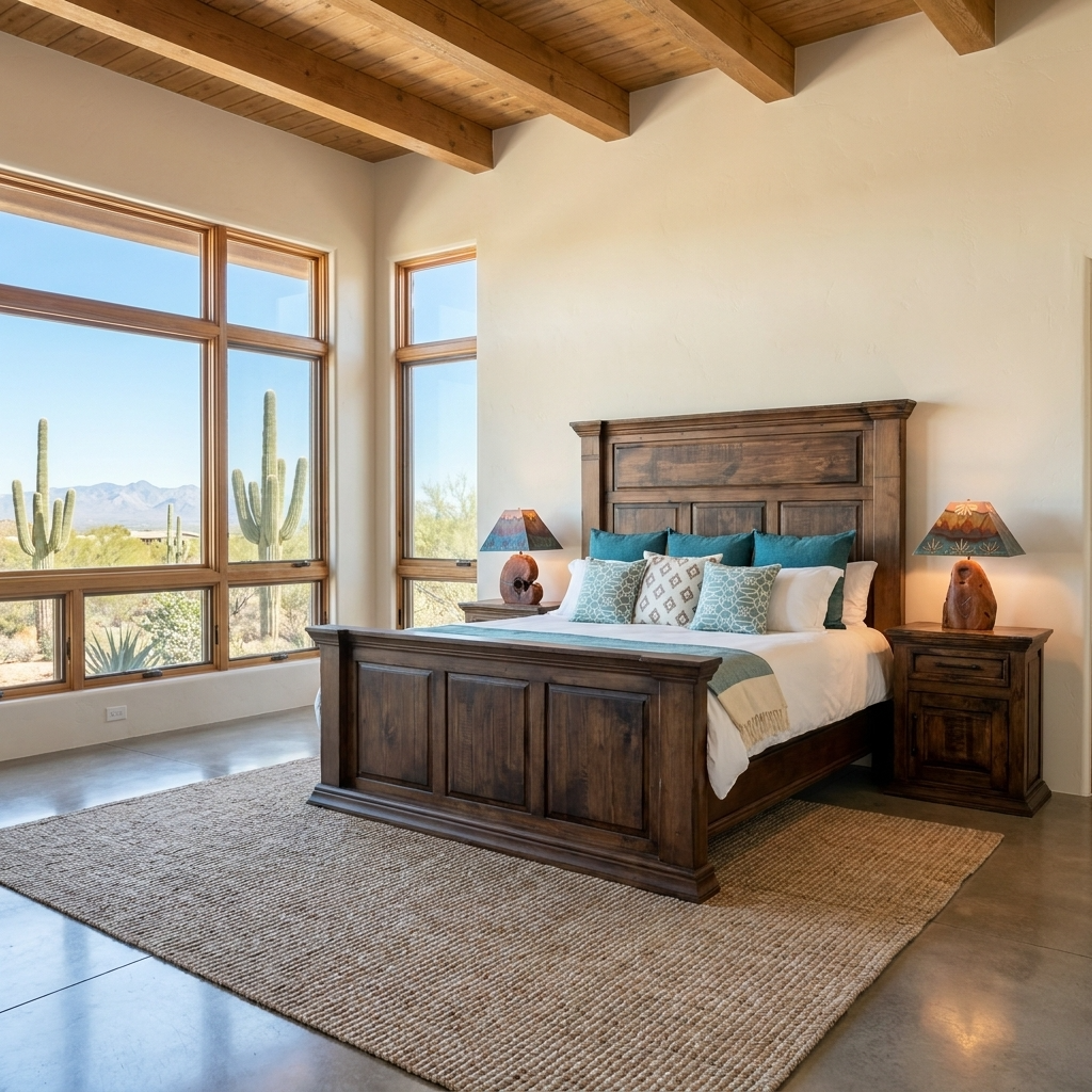 Floresville Crown Rustic Bed