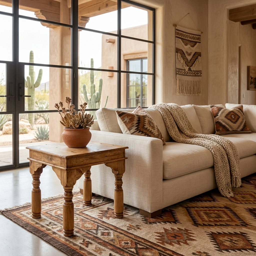 Indian Rustic End Table