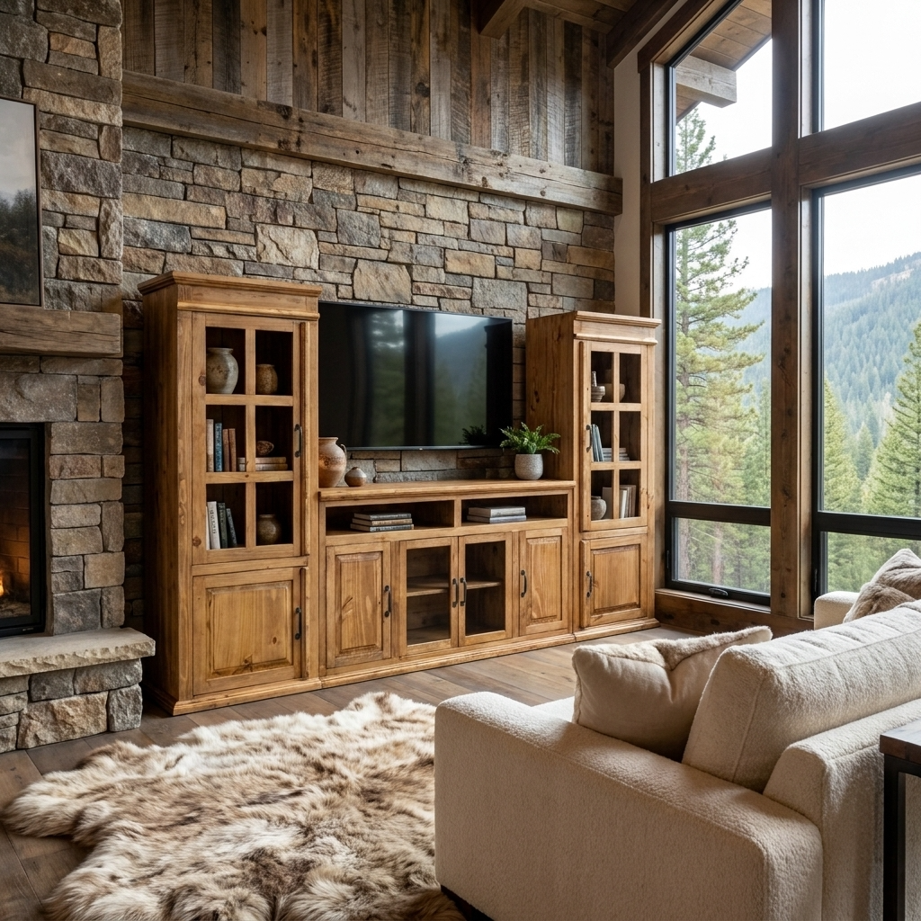 Santa Rita Rustic Entertainment Center