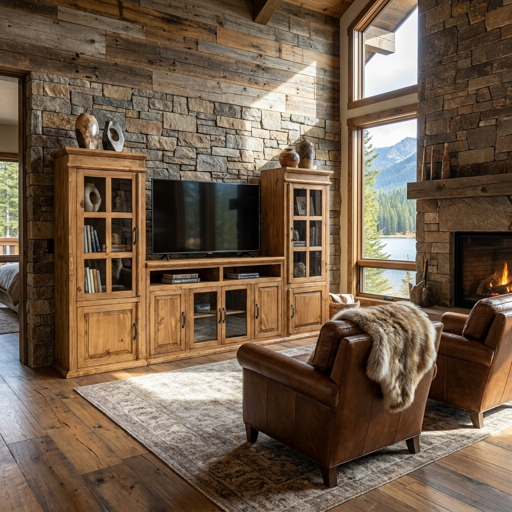 Santa Rita Rustic Entertainment Center