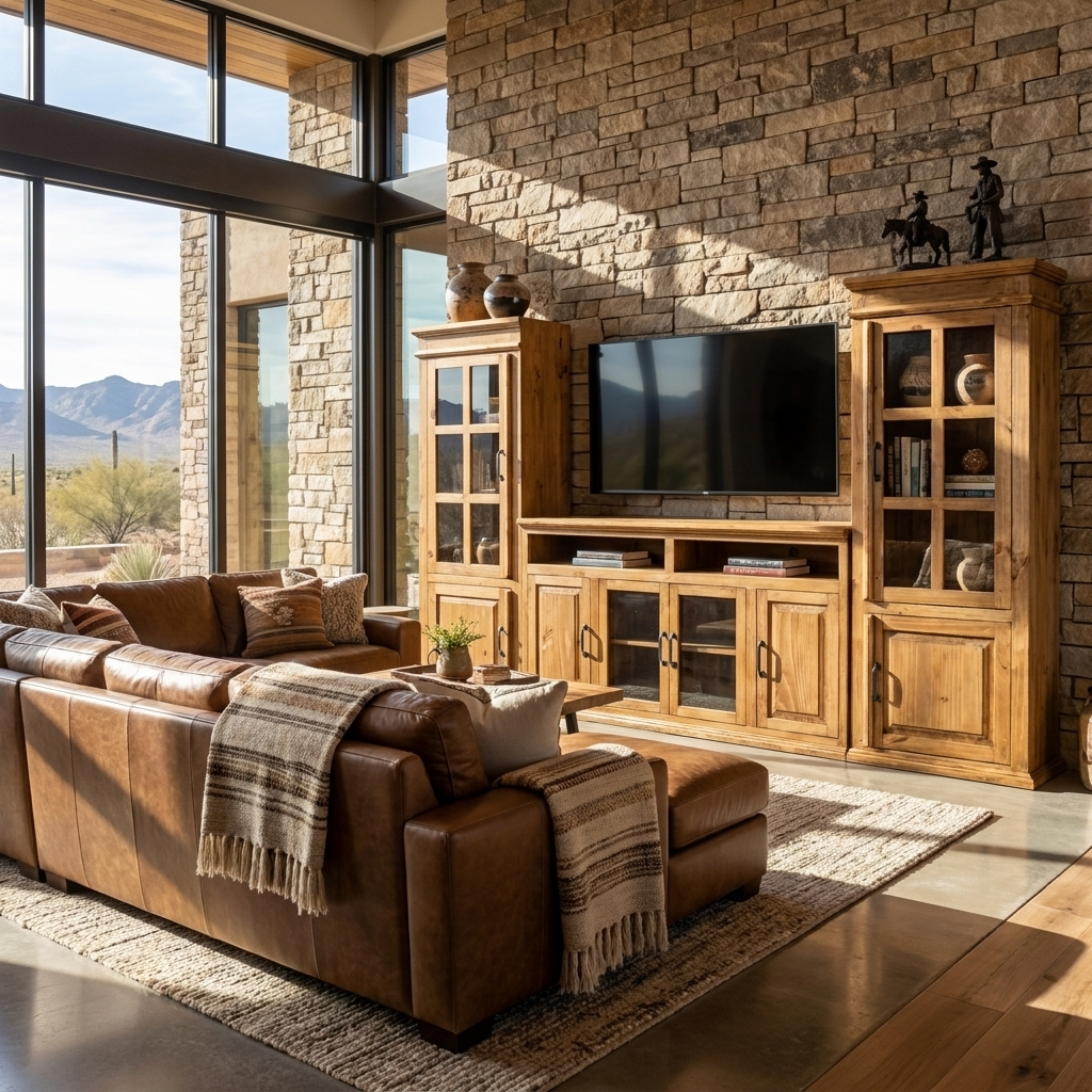 Santa Rita Rustic Entertainment Center