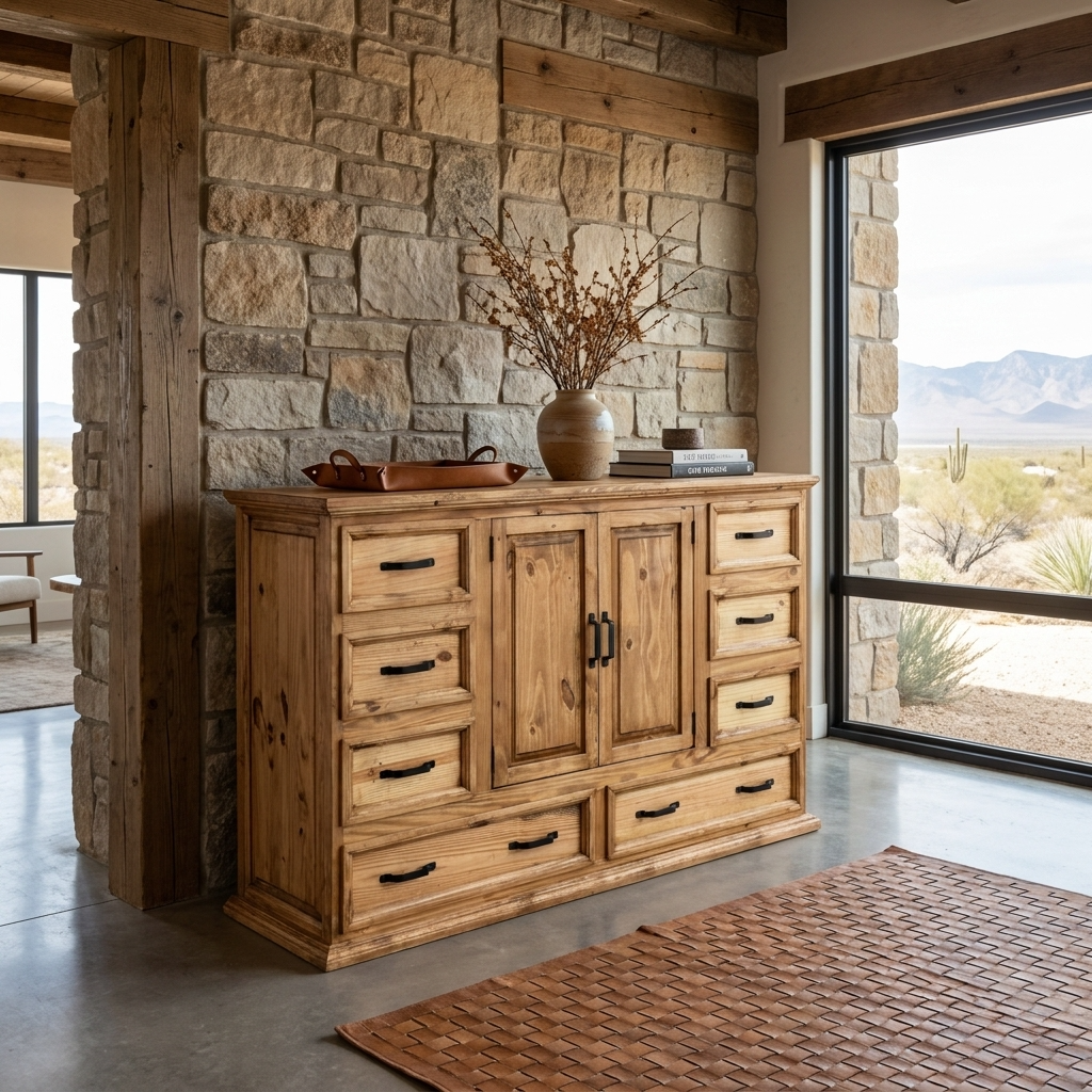 Houston Traditional Rustic Dresser