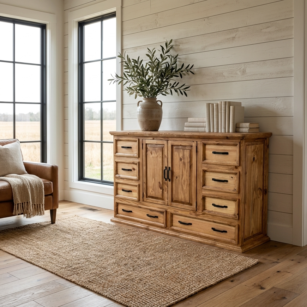 Houston Traditional Rustic Dresser