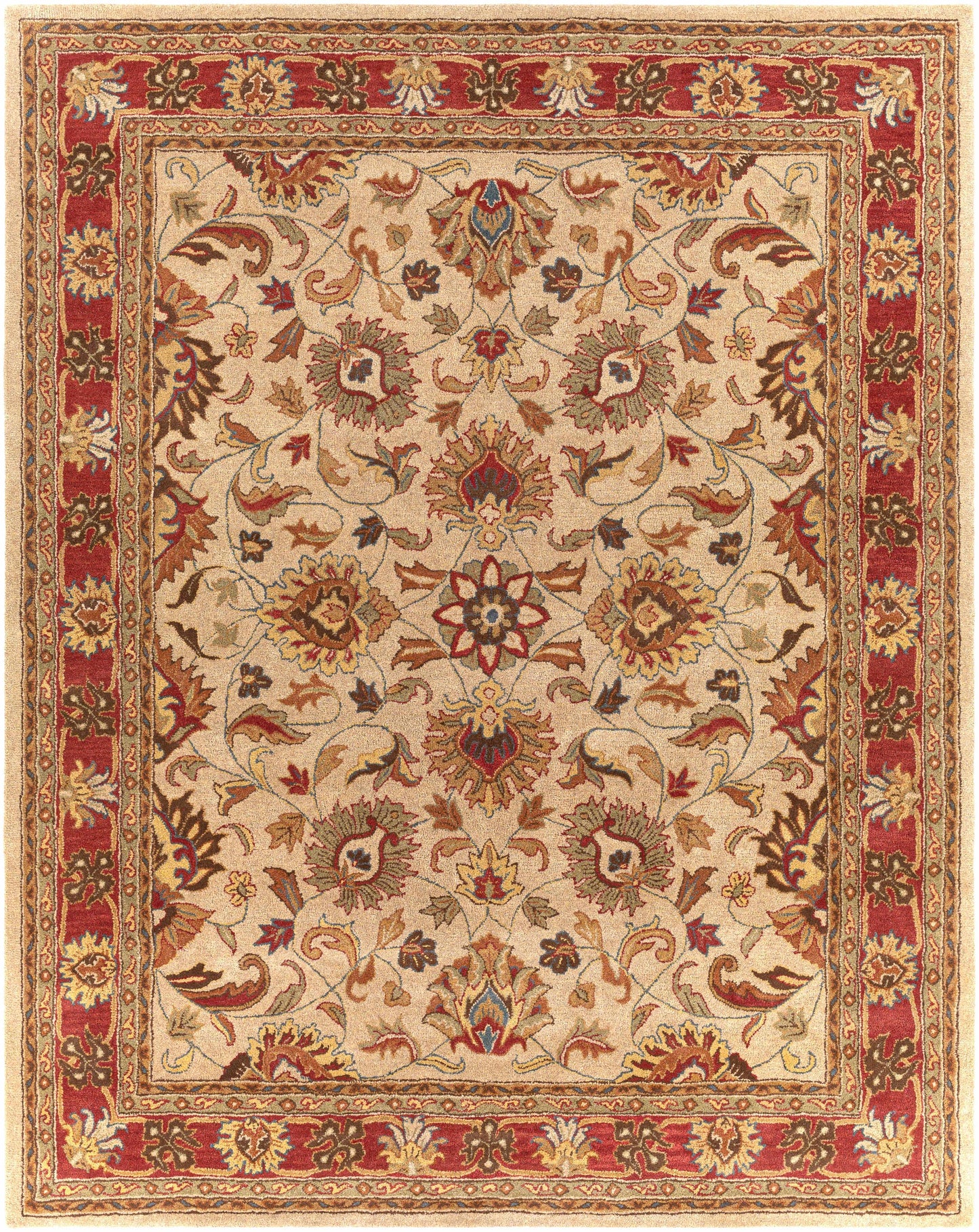 Cherryfield Hand Tufted Brown & Rust 1001 Wool Rug