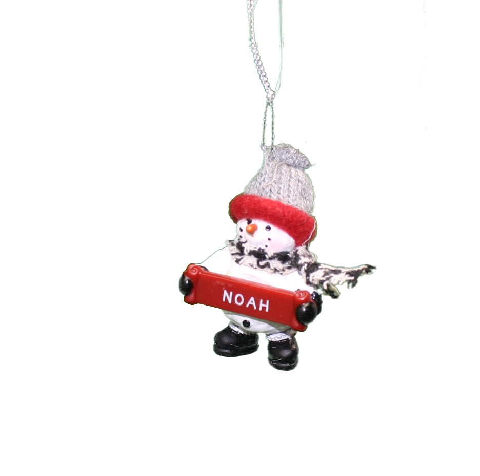 Cozy Snowman Ornament (Letters G - R) -