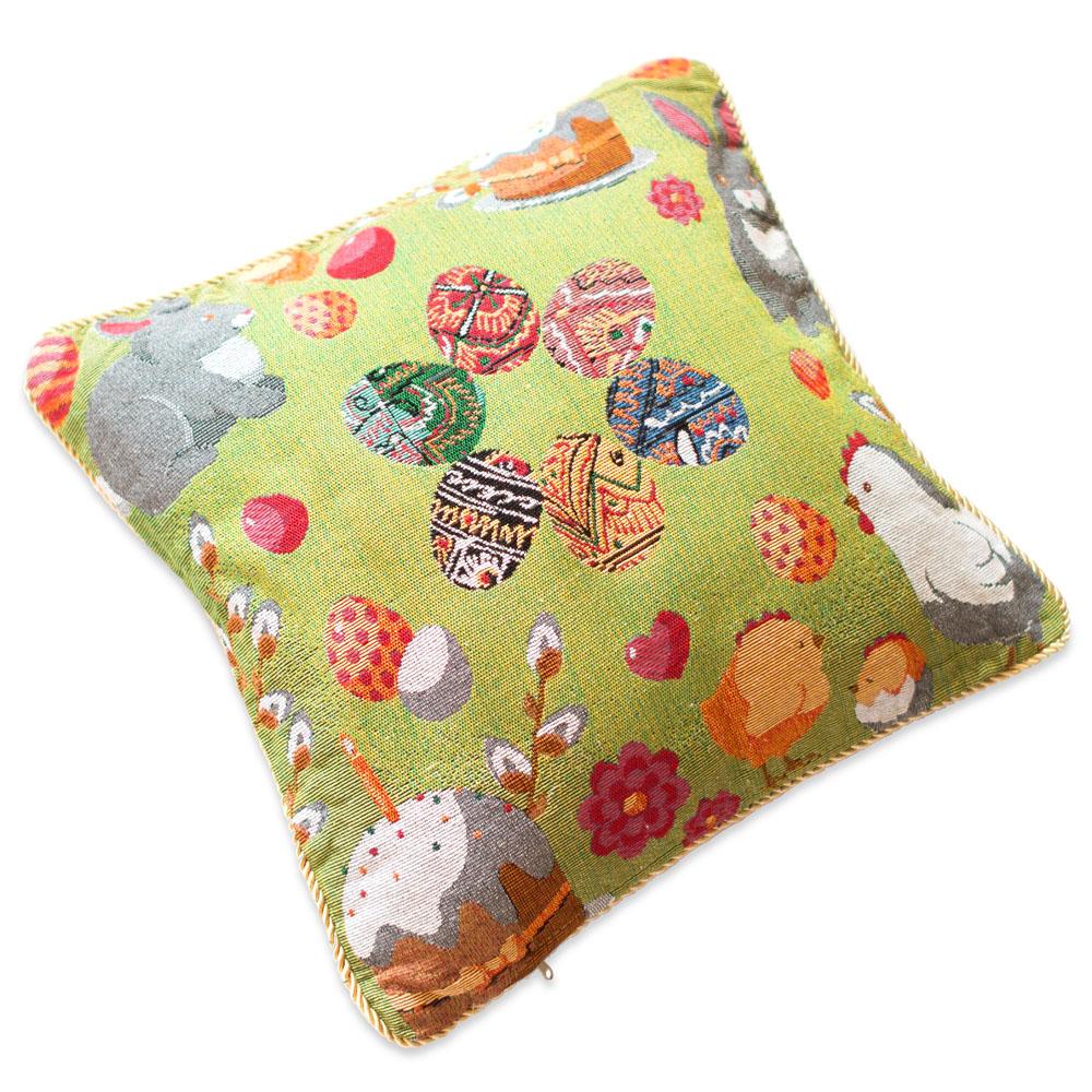 Set of 2 Easter Eggs with Bunny, Chicks and Willow Tree Throw Pillow Covers