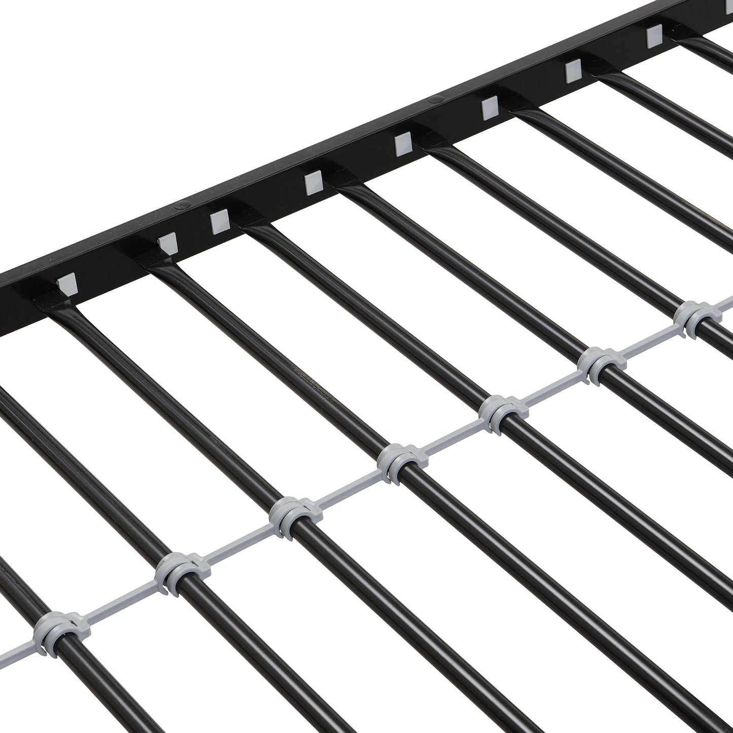 Twin Over FULL Metal Bunk Bed with Trundle 2 - Side Ladder and Full-Length Guardrail,  No Box Spring Needed,  Large Under Bed Storage,  Easy Assemble