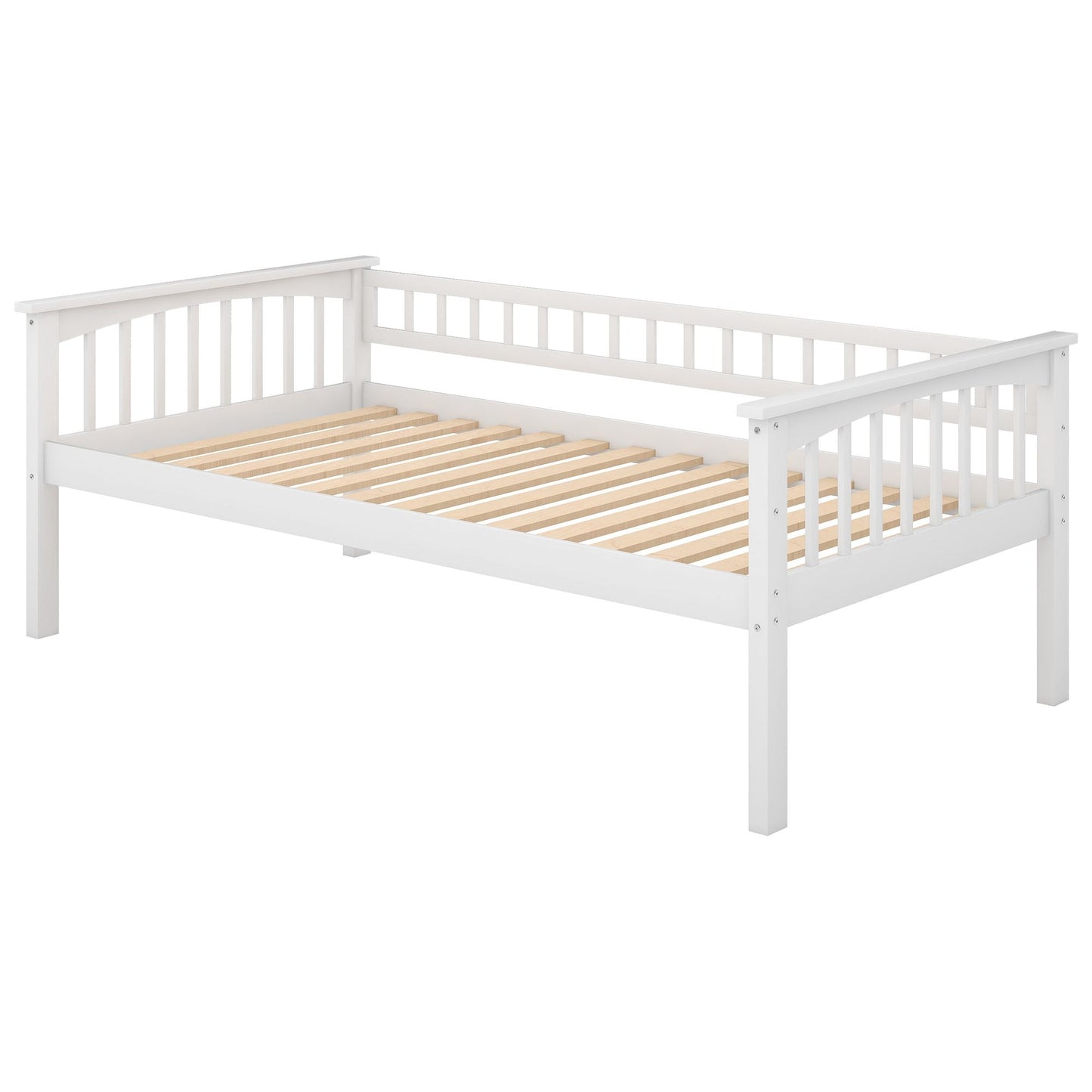 Twin over Twin Bunk Bed with Drawers,  Convertible Beds,  White