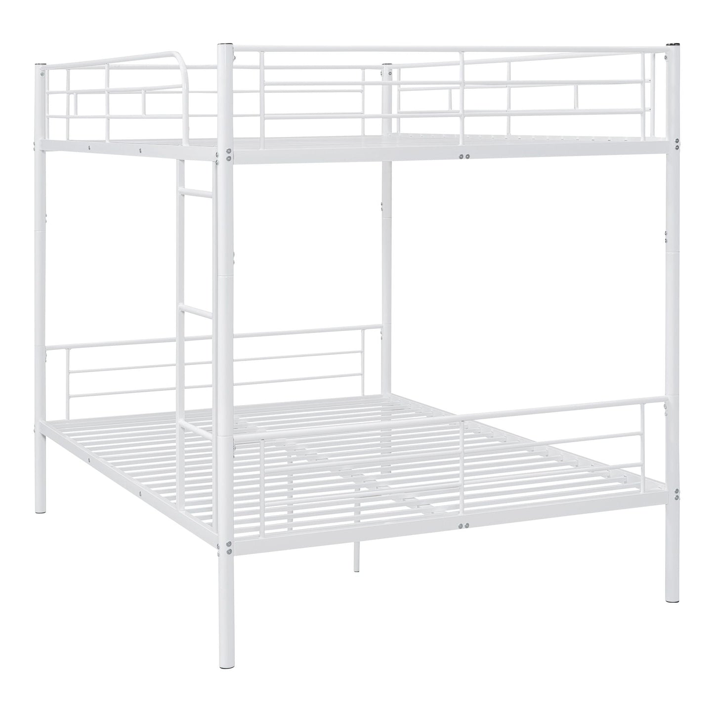 Full Over Full Metal Bunk Bed,  White