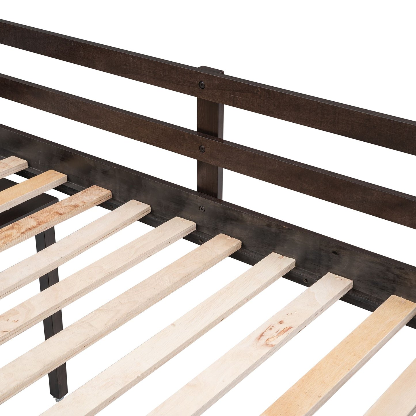 Kids Bedroom Twin Wood Loft Bed with Cabinet and Rolling Desk, White | Just Better Bunk Beds