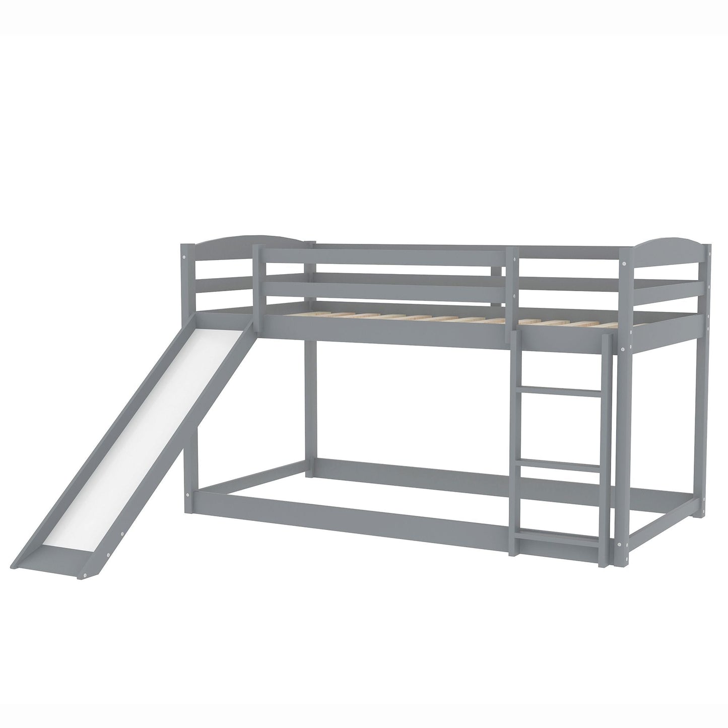 Twin over Twin Bunk Bed with Convertible Slide and Ladder