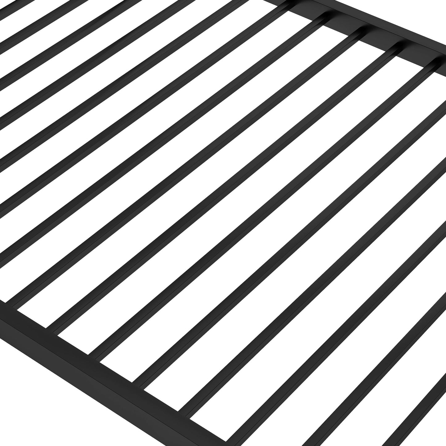 Low Profile Twin Over Twin Metal Bunk Bed with Ladder, White | Just Better Bunk Beds