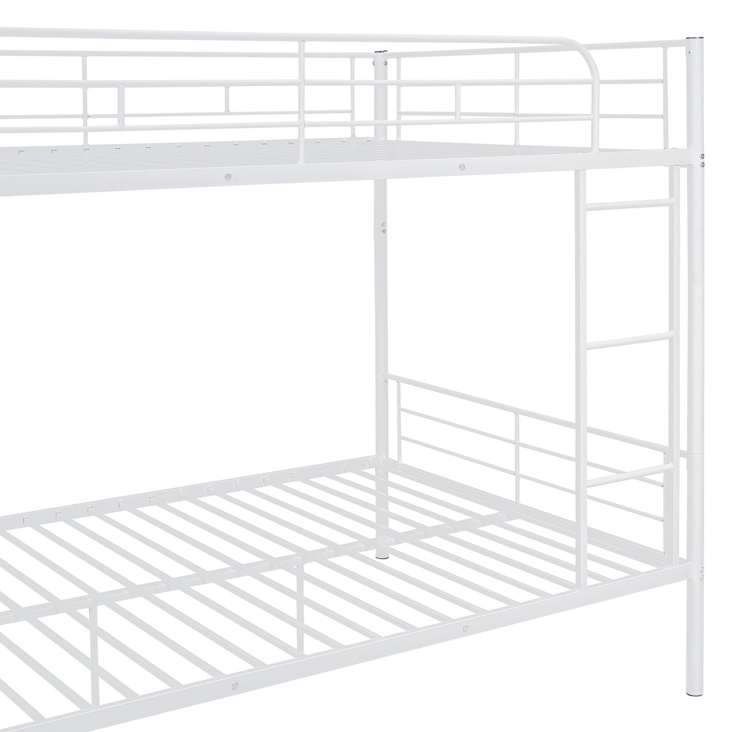 Full Over Full Metal Bunk Bed,  White