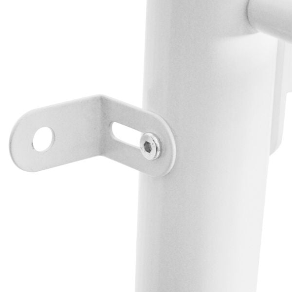 Kids Bedroom Twin Metal Bunk Bed with Ladder, White | Just Better Bunk Beds