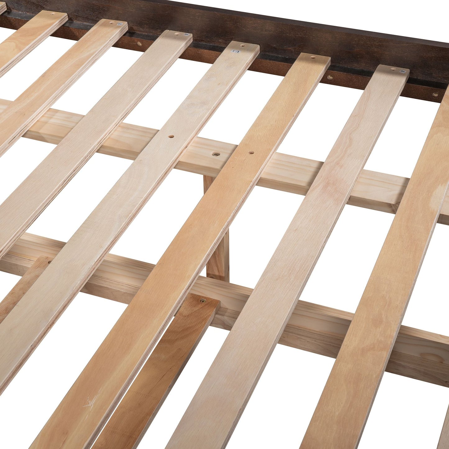 Space-Saving Full Over Full Wood Bunk Bed with Twin Trundle, Espresso | Just Better Bunk Beds