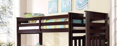 Space-Saving Twin Over Twin Wood Bunk Bed with Trundle and Storage, Espresso | Just Better Bunk Beds