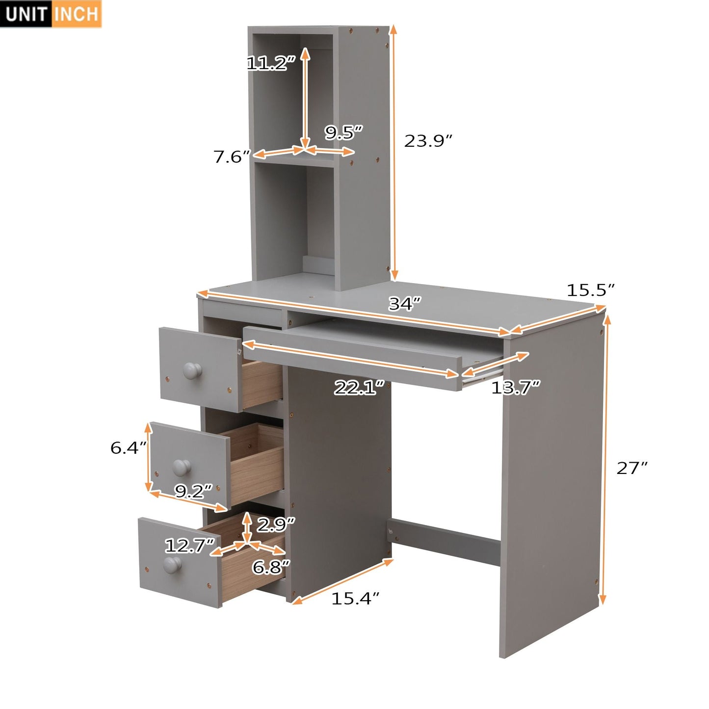 Space-Saving Twin Wood Loft Bed with Stand-Alone Bed, Storage Staircase, Desk, Shelves and Drawers, White | Just Better Bunk Beds