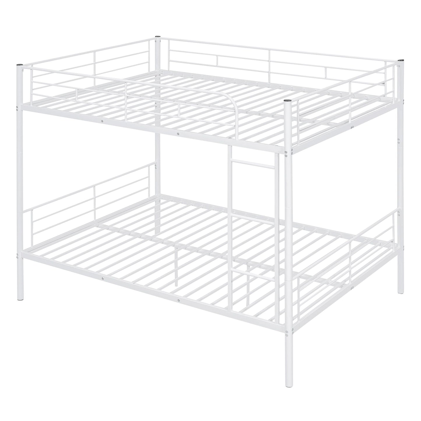 Full Over Full Metal Bunk Bed,  White