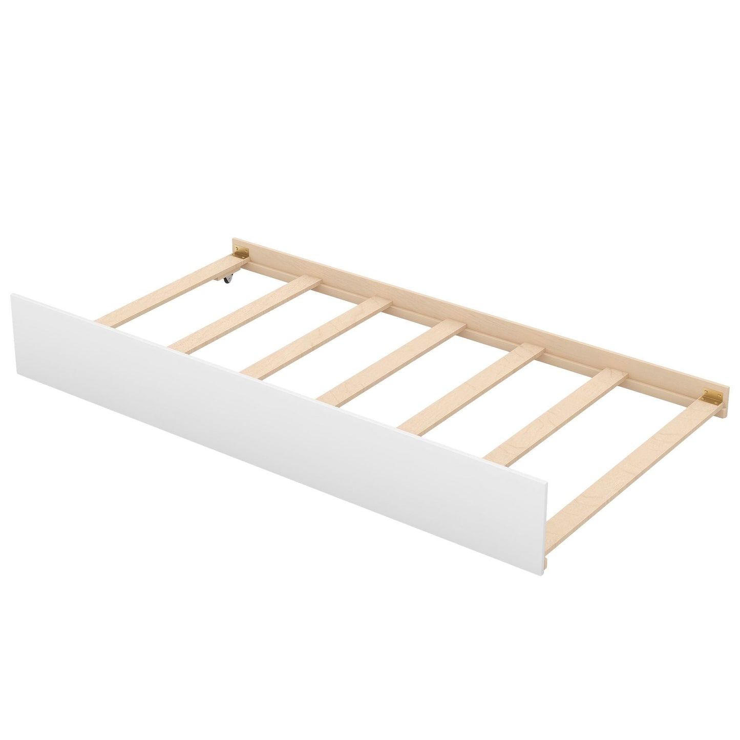Shared Room Solution Twin Over Twin Wood Bunk Bed with Trundle and Storage, White | Just Better Bunk Beds