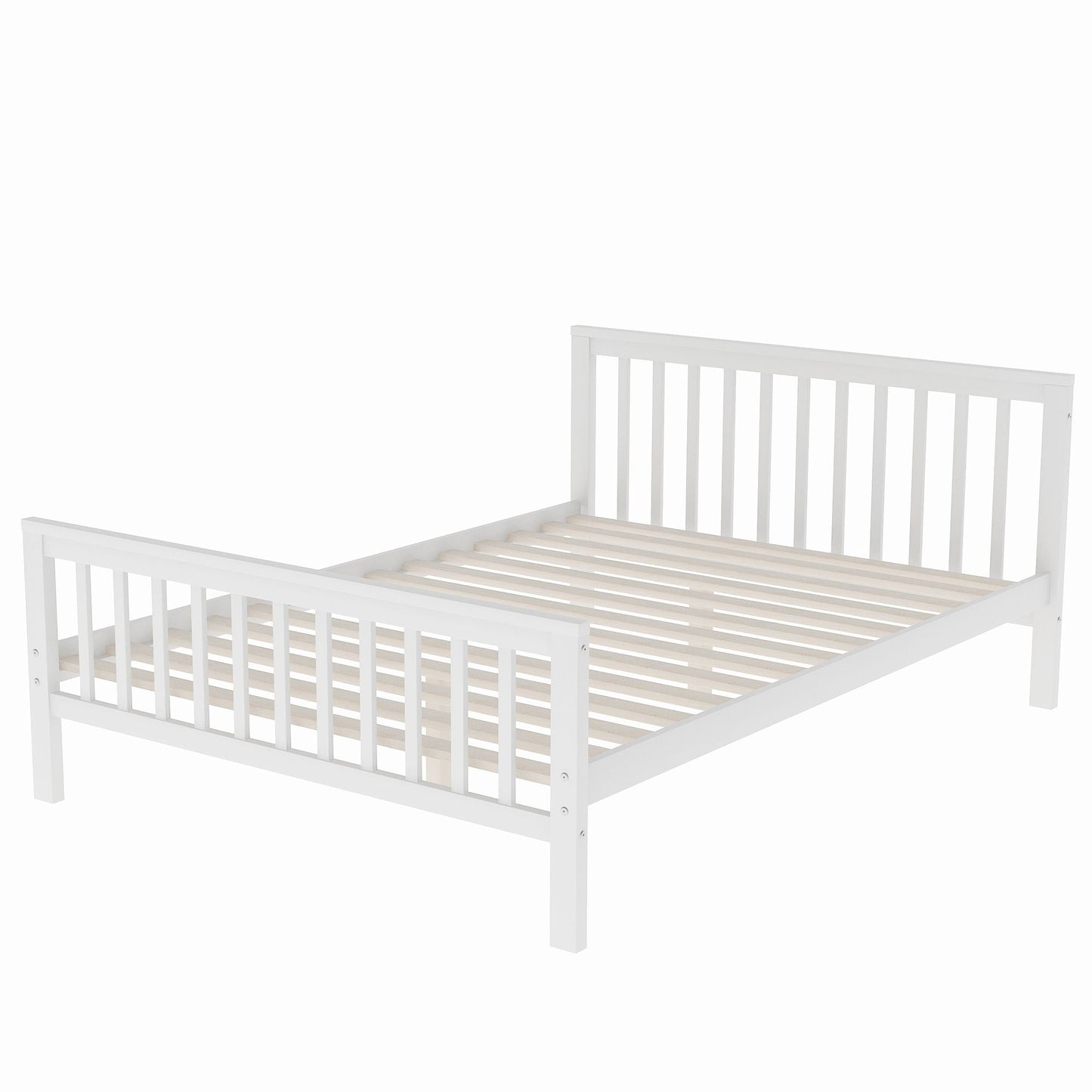 Space-Saving Twin Over Full Wood Loft Bed with Staircase, Gray | Just Better Bunk Beds