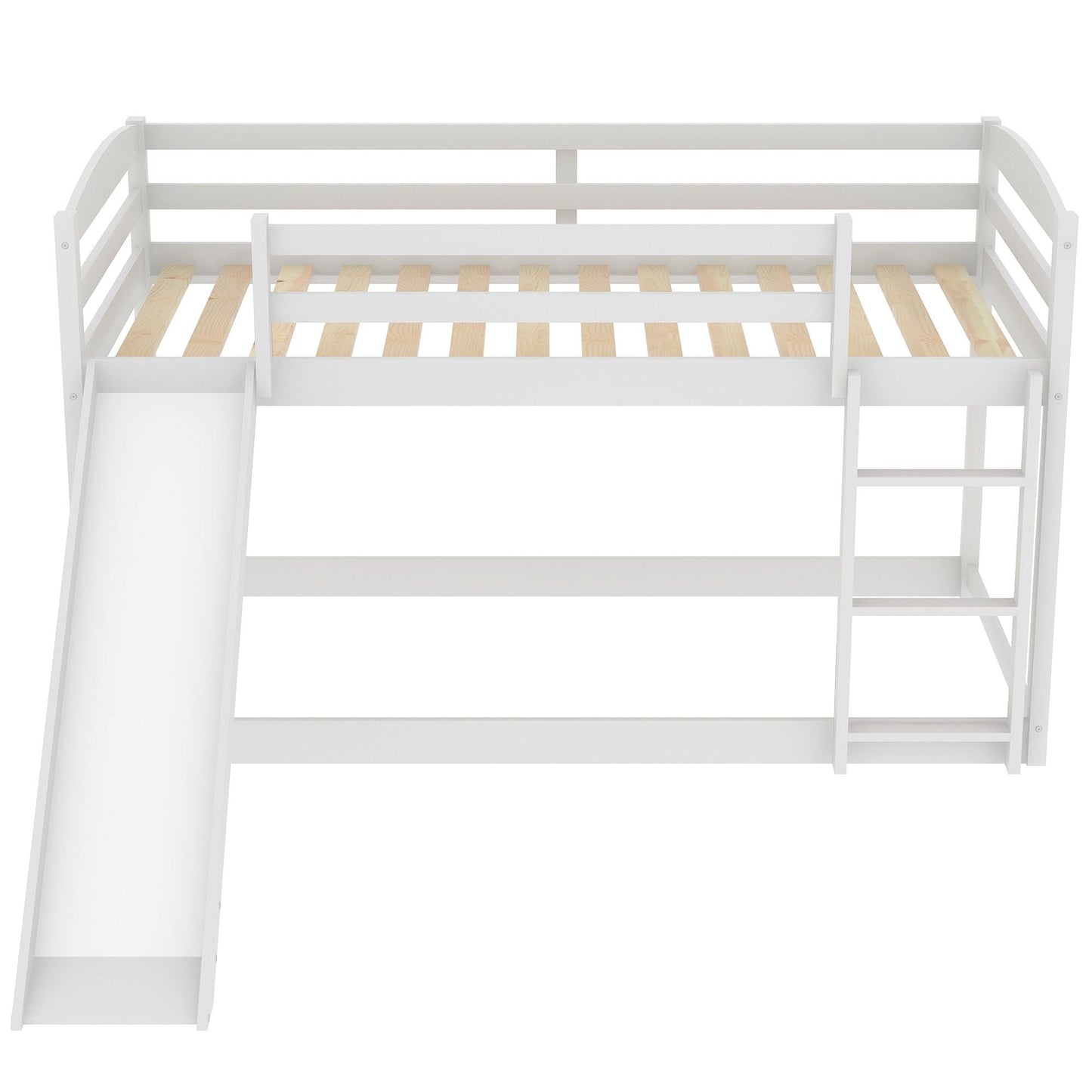 Twin over Twin Bunk Bed with Convertible Slide and Ladder