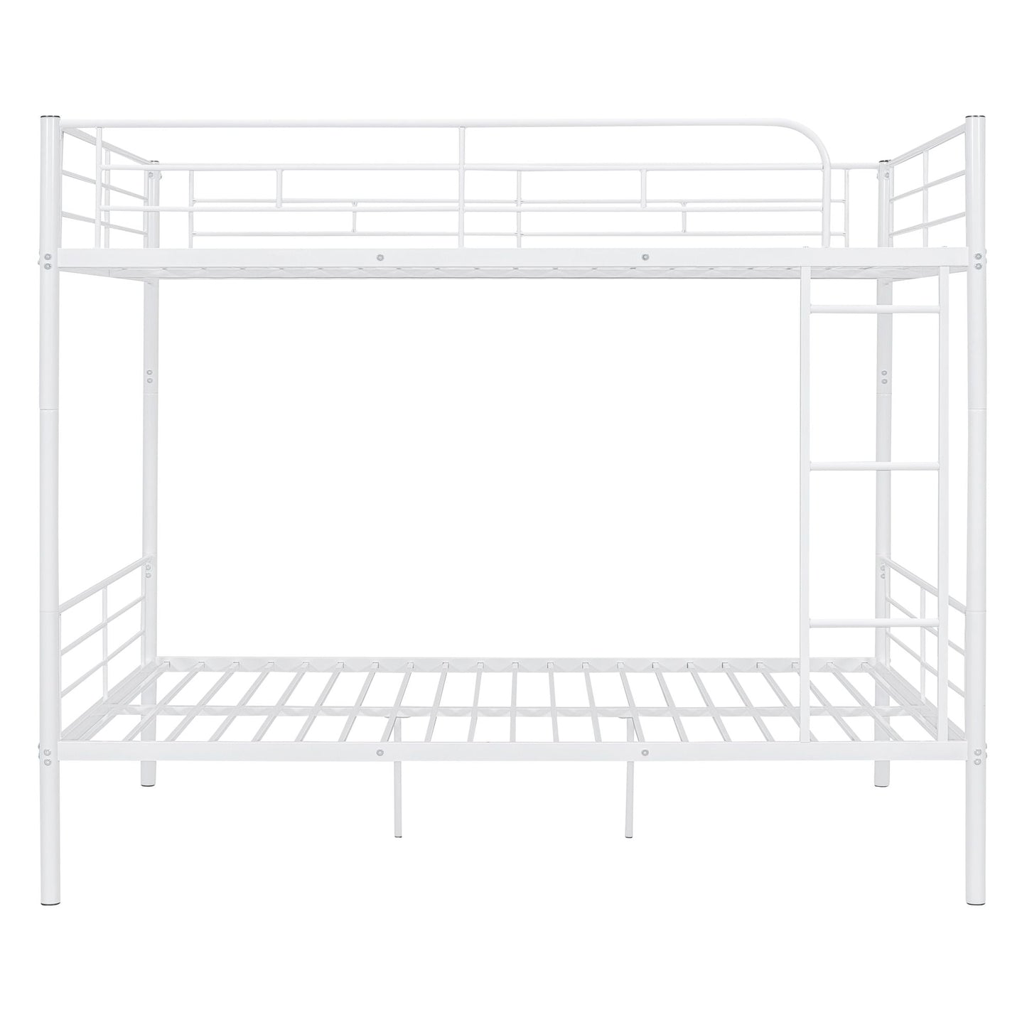 Space-Saving Full Over Full Metal Bunk Bed, Available in Black, Silver, and White | Just Better Bunk Beds
