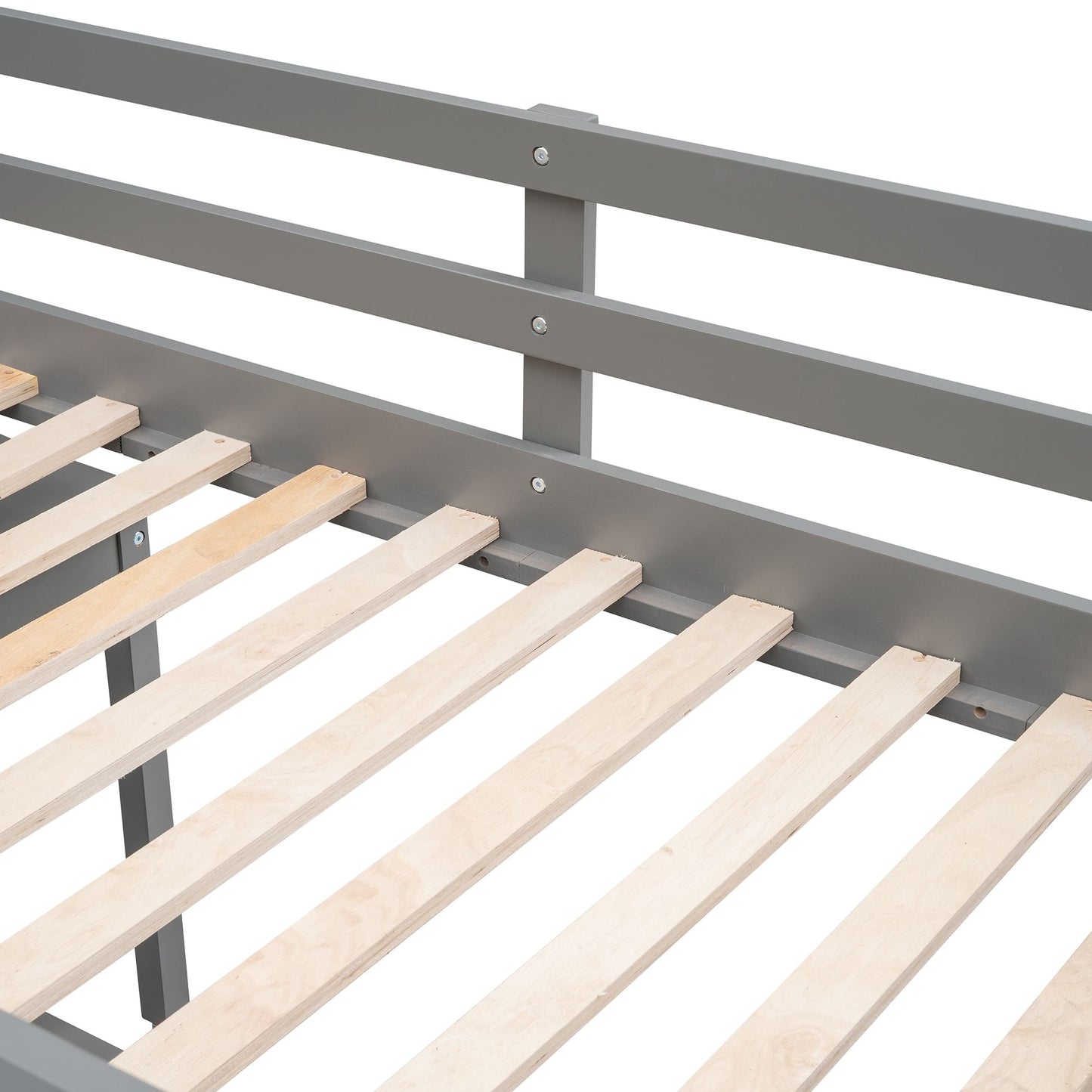 Kids Bedroom Twin Wood Loft Bed with Cabinet and Rolling Desk, White | Just Better Bunk Beds