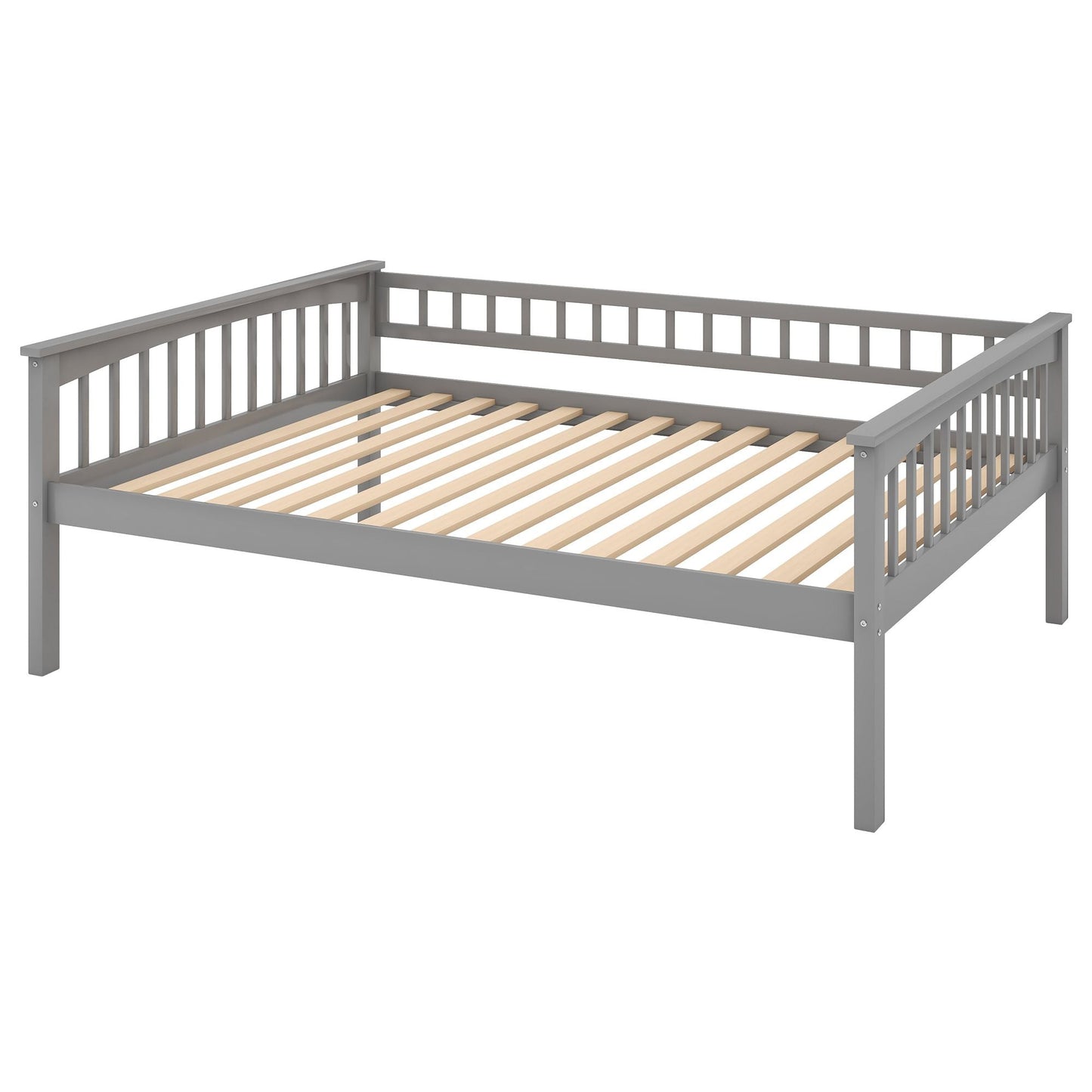 Convertible Full Over Full Wood Bunk Bed with Drawers, Gray | Just Better Bunk Beds