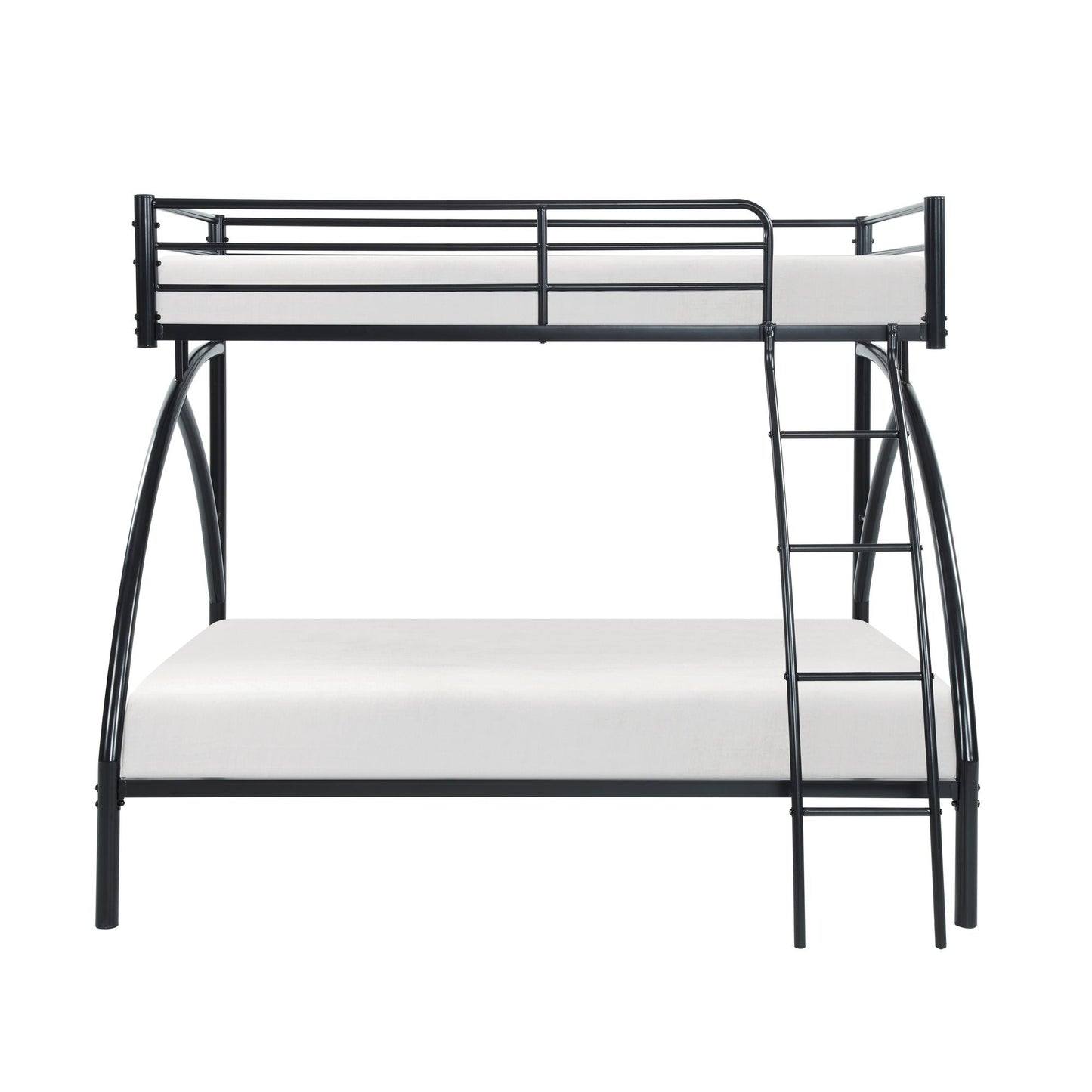 Black Metal Frame Twin/Full Bunk Bed,  Youth Bed,  Youth Bedroom Furniture,  Easy Assembly
