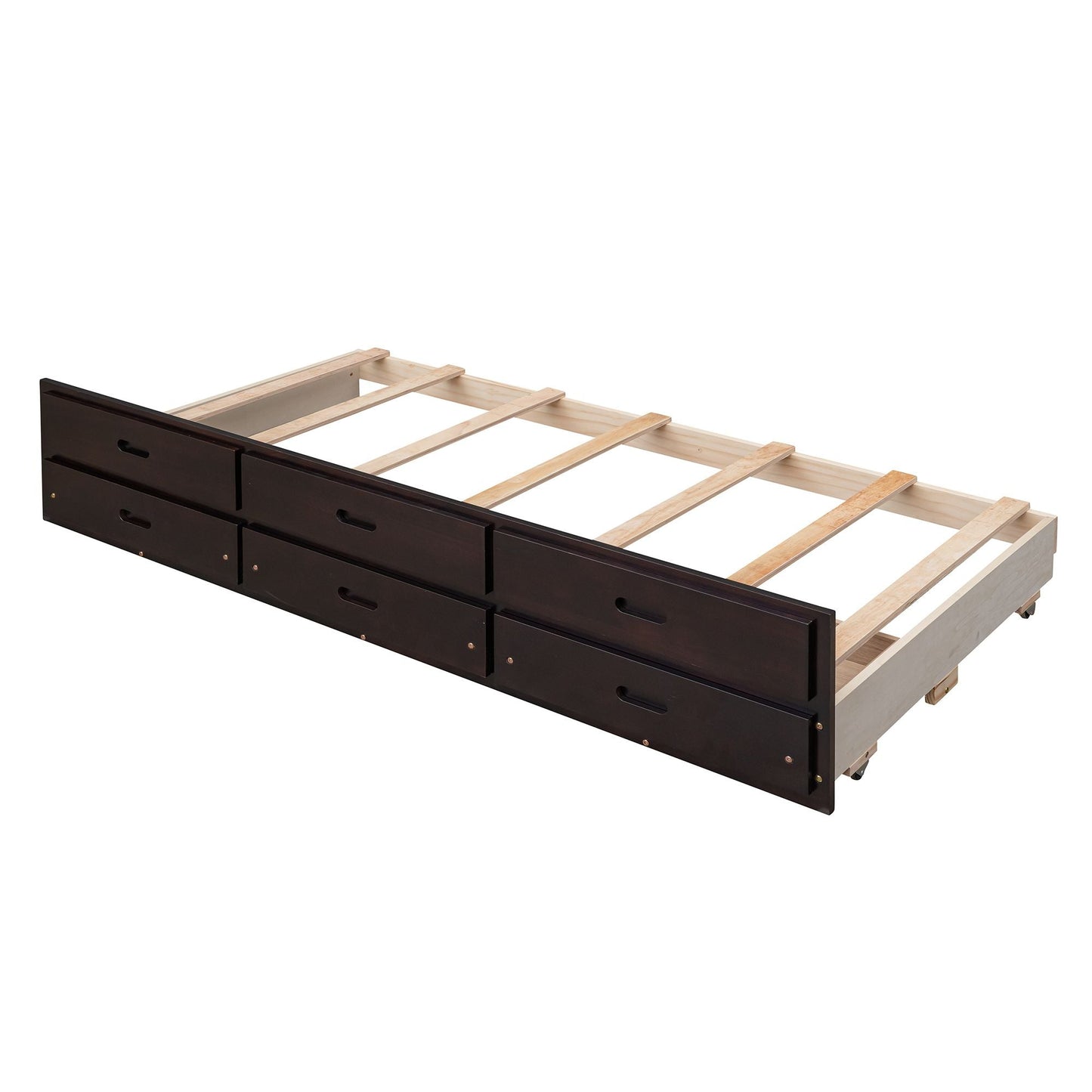 Versatile Twin Over Full Wood Bunk Bed, White with Trundle and Drawers | Just Better Bunk Beds