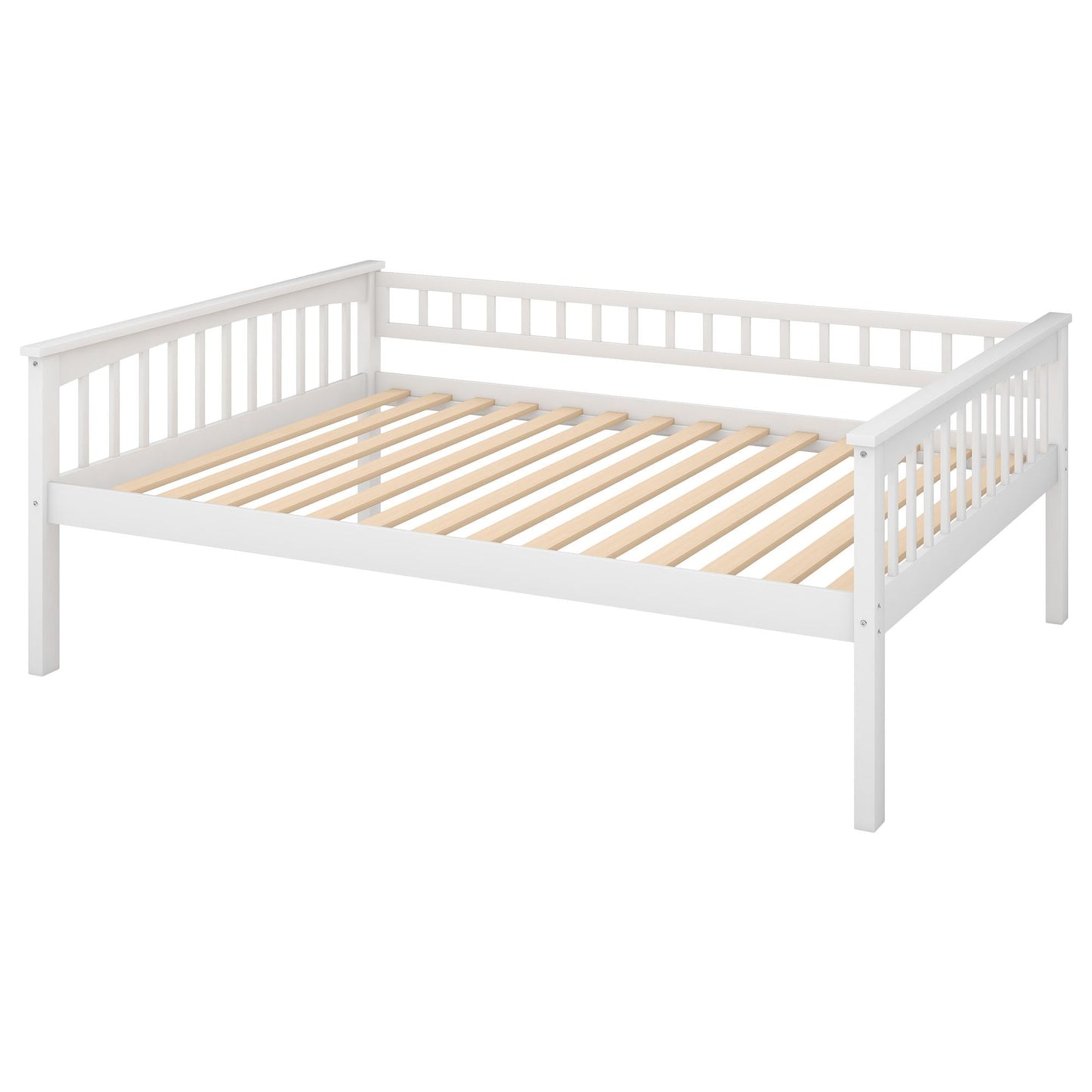 Convertible Full Over Full Wood Bunk Bed with Drawers, White | Just Better Bunk Beds
