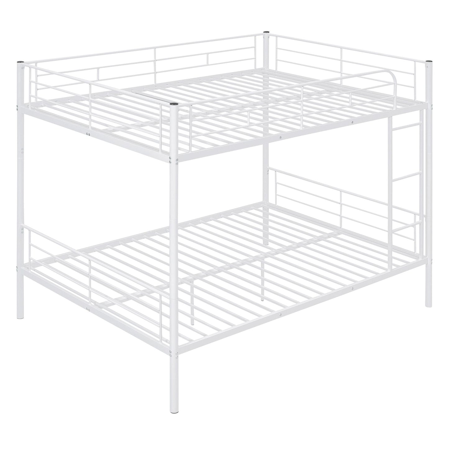 Space-Saving Full Over Full Metal Bunk Bed, Available in Black, Silver, and White | Just Better Bunk Beds