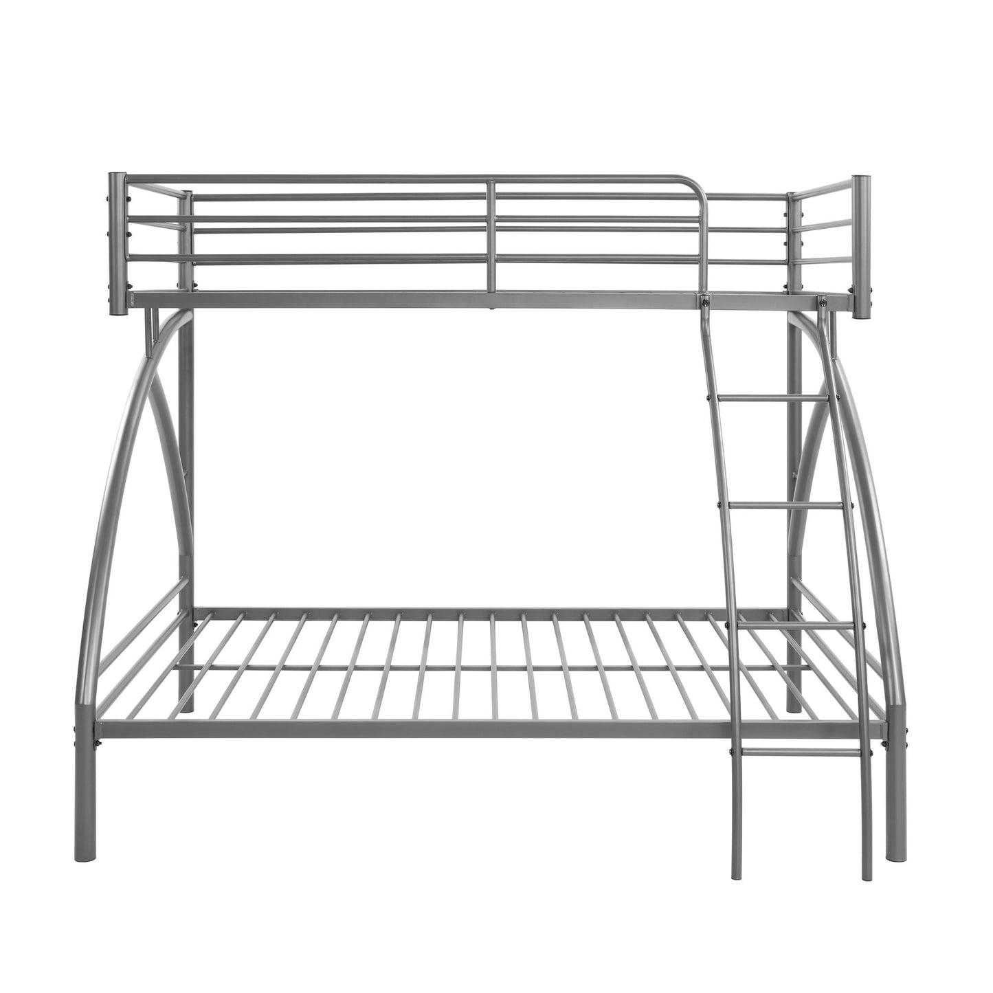 Youth Space-Saving Twin Over Full Metal Bunk Bed, Gray | Just Better Bunk Beds