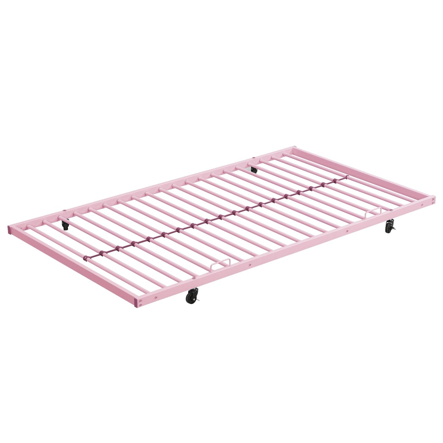 Heavy-Duty Twin Metal Bunk Bed with Trundle and Guard Rail, Multiple Colors | Just Better Bunk Beds