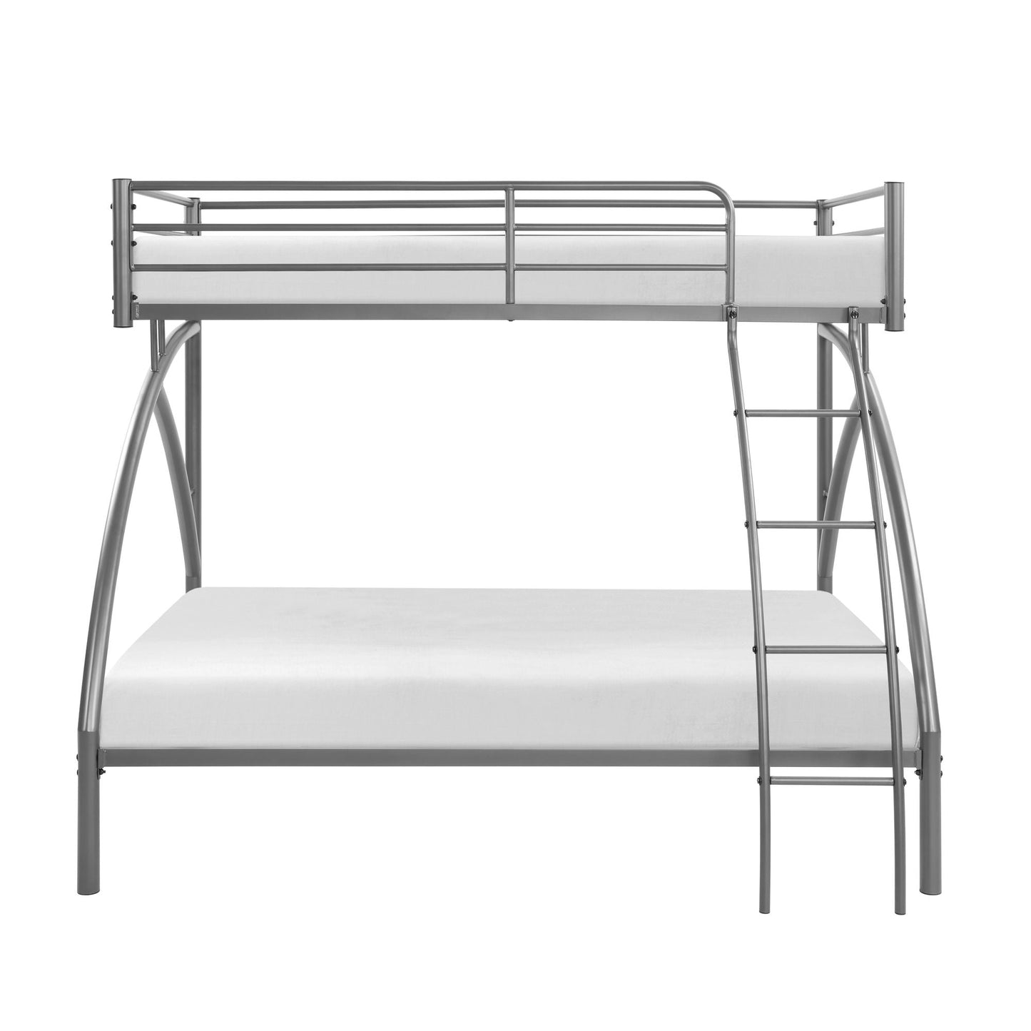 Youth Space-Saving Twin Over Full Metal Bunk Bed, Gray | Just Better Bunk Beds
