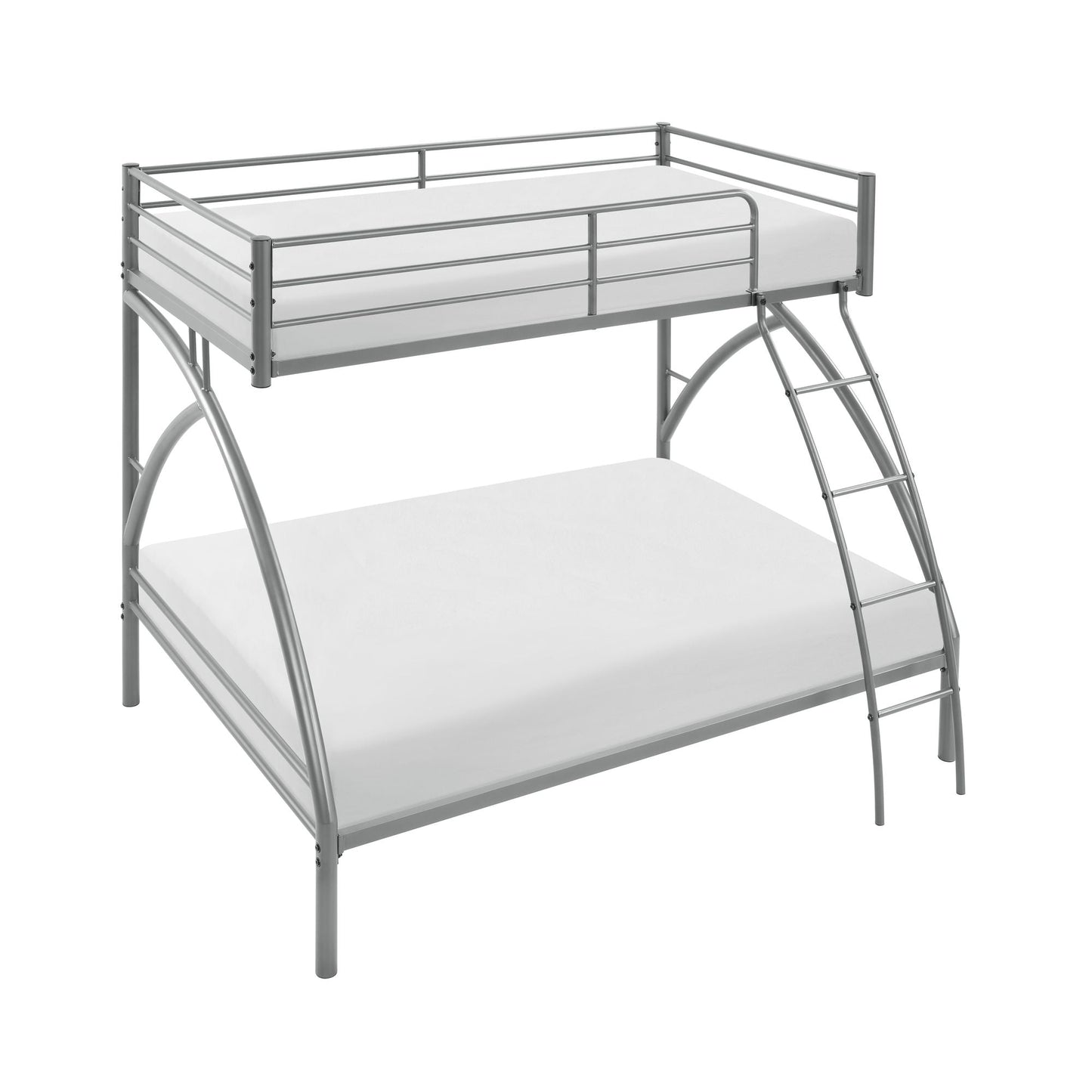 Youth Space-Saving Twin Over Full Metal Bunk Bed, Gray | Just Better Bunk Beds